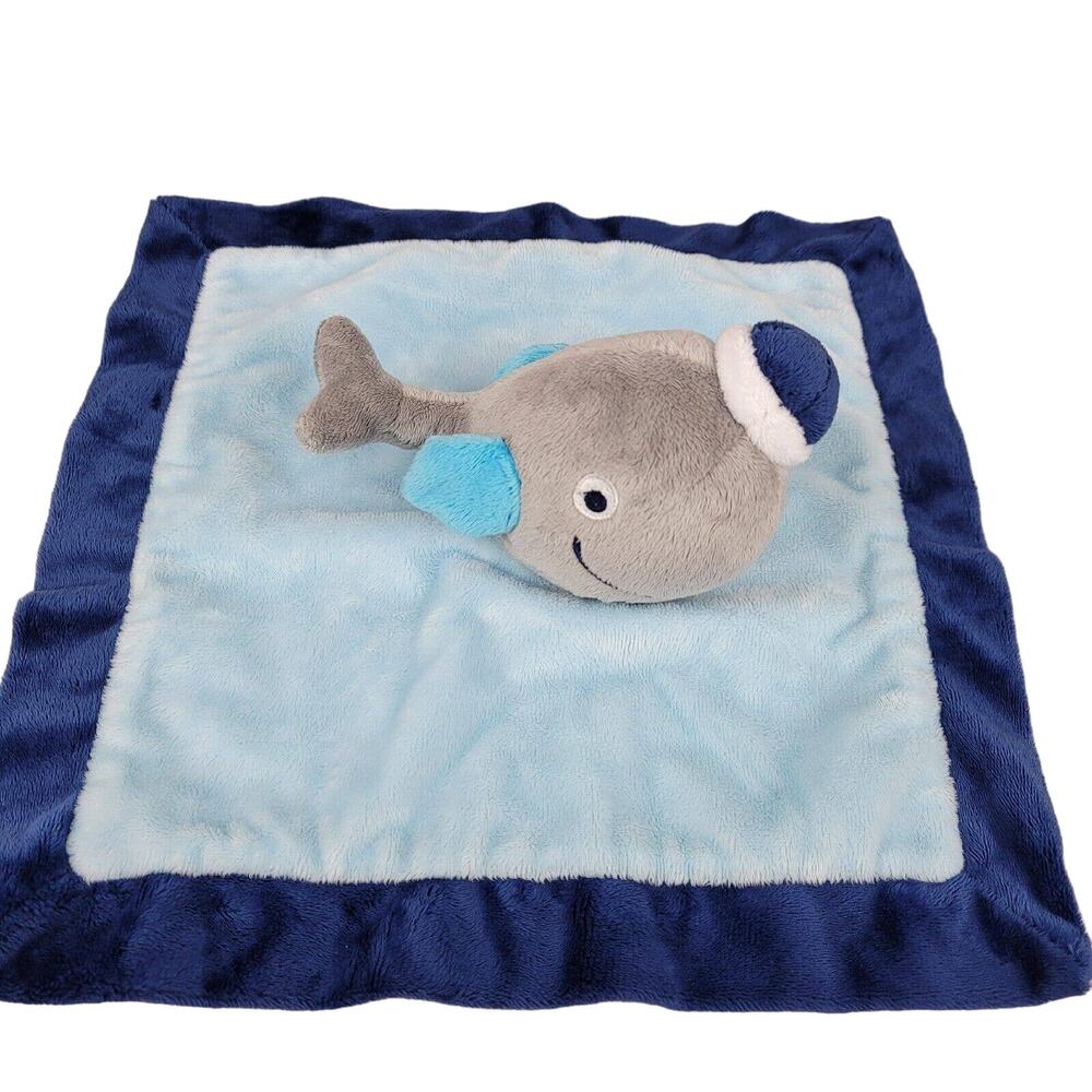 Whale Plush Baby Lovey Sailor Hat Comfort Security Blanket Bananafish Studio